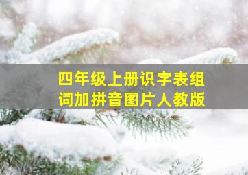 四年级上册识字表组词加拼音图片人教版