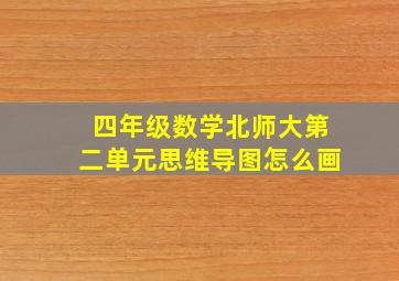 四年级数学北师大第二单元思维导图怎么画