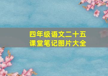 四年级语文二十五课堂笔记图片大全