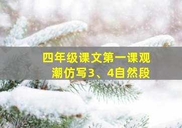 四年级课文第一课观潮仿写3、4自然段