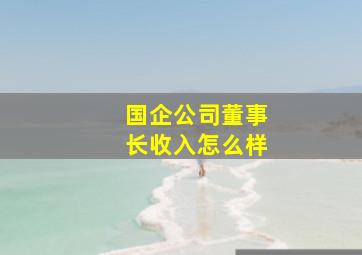 国企公司董事长收入怎么样