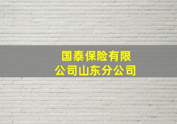 国泰保险有限公司山东分公司