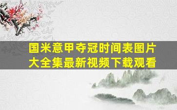 国米意甲夺冠时间表图片大全集最新视频下载观看