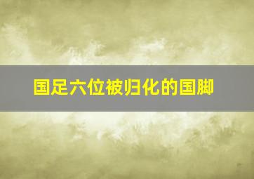 国足六位被归化的国脚