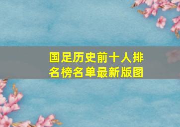 国足历史前十人排名榜名单最新版图