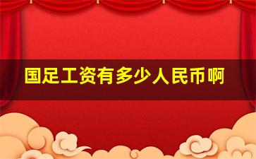 国足工资有多少人民币啊