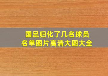 国足归化了几名球员名单图片高清大图大全