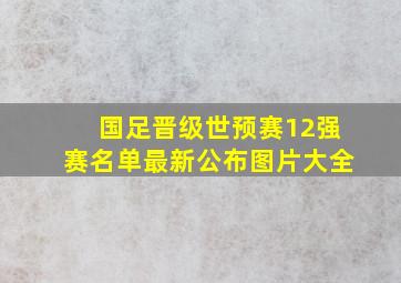 国足晋级世预赛12强赛名单最新公布图片大全