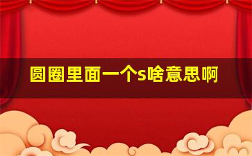 圆圈里面一个s啥意思啊