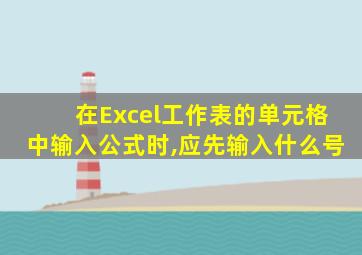 在Excel工作表的单元格中输入公式时,应先输入什么号