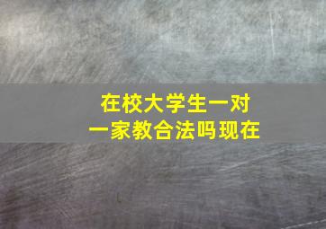 在校大学生一对一家教合法吗现在