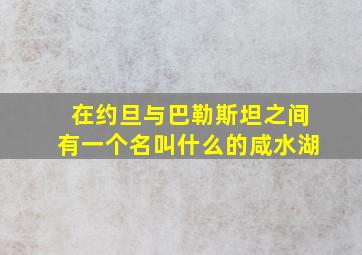 在约旦与巴勒斯坦之间有一个名叫什么的咸水湖