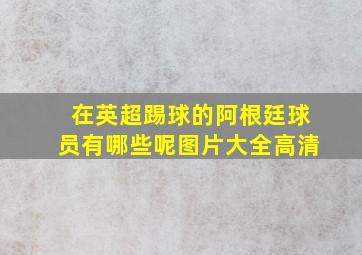 在英超踢球的阿根廷球员有哪些呢图片大全高清