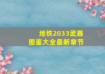 地铁2033武器图鉴大全最新章节