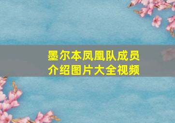 墨尔本凤凰队成员介绍图片大全视频