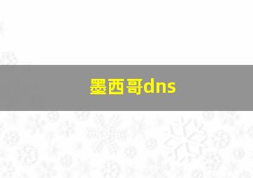 墨西哥dns