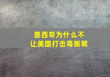 墨西哥为什么不让美国打击毒贩呢