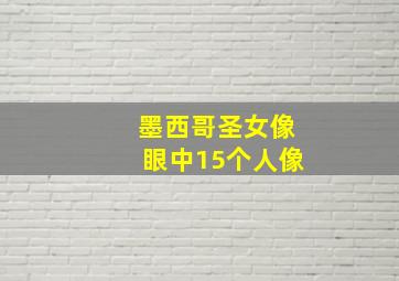 墨西哥圣女像眼中15个人像