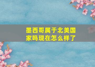 墨西哥属于北美国家吗现在怎么样了