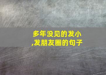 多年没见的发小,发朋友圈的句子