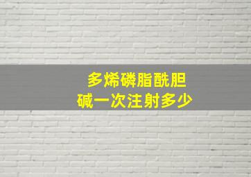 多烯磷脂酰胆碱一次注射多少