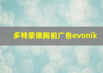 多特蒙德胸前广告evonik