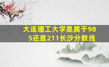 大连理工大学是属于985还是211长沙分数线