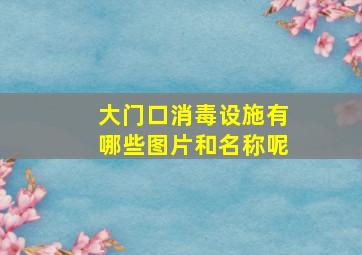 大门口消毒设施有哪些图片和名称呢