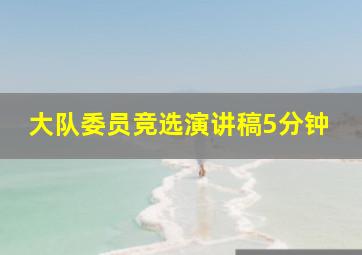 大队委员竞选演讲稿5分钟