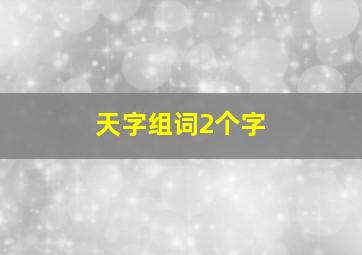 天字组词2个字