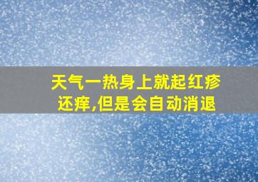 天气一热身上就起红疹还痒,但是会自动消退