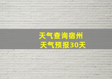 天气查询宿州天气预报30天