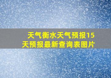 天气衡水天气预报15天预报最新查询表图片