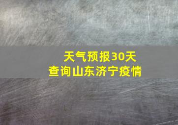 天气预报30天查询山东济宁疫情