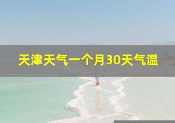 天津天气一个月30天气温