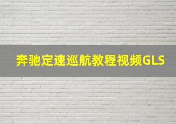 奔驰定速巡航教程视频GLS