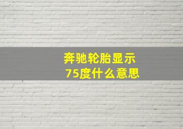 奔驰轮胎显示75度什么意思