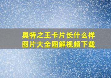 奥特之王卡片长什么样图片大全图解视频下载