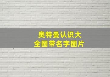 奥特曼认识大全图带名字图片