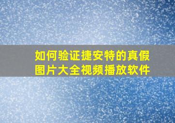 如何验证捷安特的真假图片大全视频播放软件