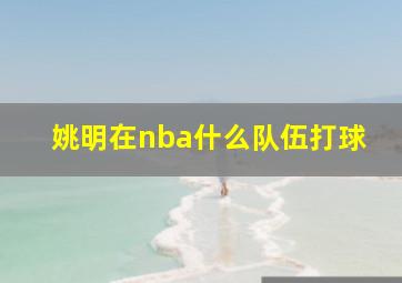 姚明在nba什么队伍打球