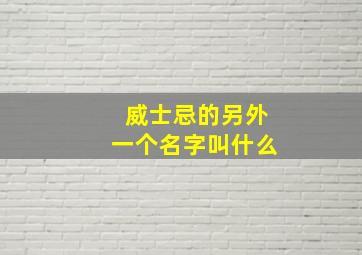 威士忌的另外一个名字叫什么