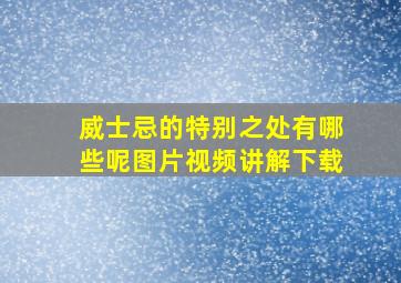 威士忌的特别之处有哪些呢图片视频讲解下载