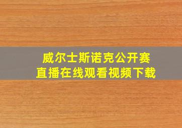 威尔士斯诺克公开赛直播在线观看视频下载