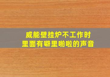 威能壁挂炉不工作时里面有噼里啪啦的声音