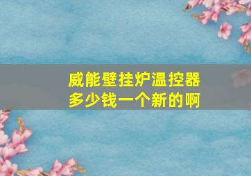 威能壁挂炉温控器多少钱一个新的啊