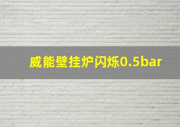 威能壁挂炉闪烁0.5bar