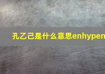 孔乙己是什么意思enhypen