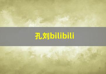 孔刘bilibili