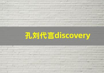 孔刘代言discovery